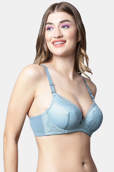 PrettyCat Padded Plunge Wired 3/4th Coverage T-Shirt Bra - Sea Green — image 4